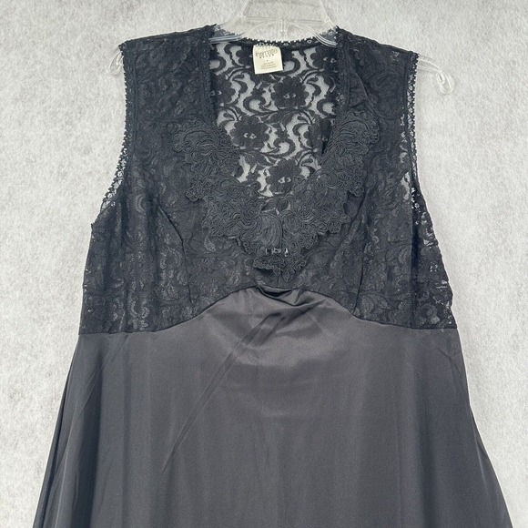Vtg Peignoir Women LARGE Romantic Bridal Intimates Nightgown Robe Nylon Set Lace - Picture 4 of 10